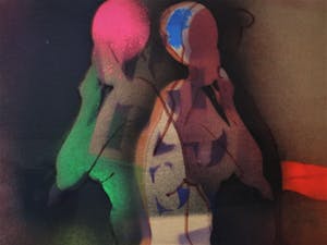 Jan Engelchor - Beeldhouwer en Kunstschilder - Leerling Henri Matisse - Aquarel "Figuren" 1950 kopen? Bied vanaf 10!