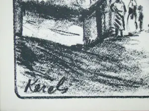 Henri Kerels - Dorp Katanga - 1932 - Originele lithografie - Gesigneerd kopen? Bied vanaf 100!