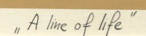 Niet of onleesbaar gesigneerd - Zeefdruk, A line of life - Ingelijst kopen? Bied vanaf 1!