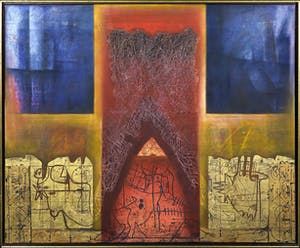 Bert Grotjohann - Gemengde techniek op doek, Zonder titel - Ingelijst (Groot) kopen? Bied vanaf 100!