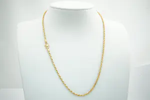 Acheter41 - Zo goed als nieuw - hoog gehalte -  22Krt geel-gouden Rope of Koord collier? Enchérissez de 630!