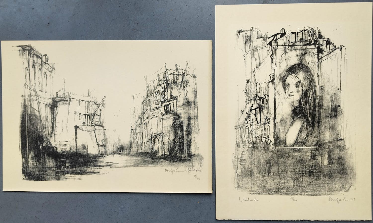 Dirkje Kuik - Petit 3 met 2 gesigneerde litho’s kopen? Bied vanaf 99!