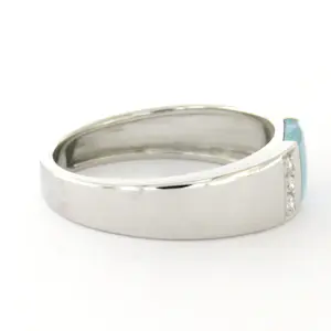 18k witgouden ring bezet met agaat en briljant geslepen diamant tot. 0.06ct kopen? Bied vanaf 480!