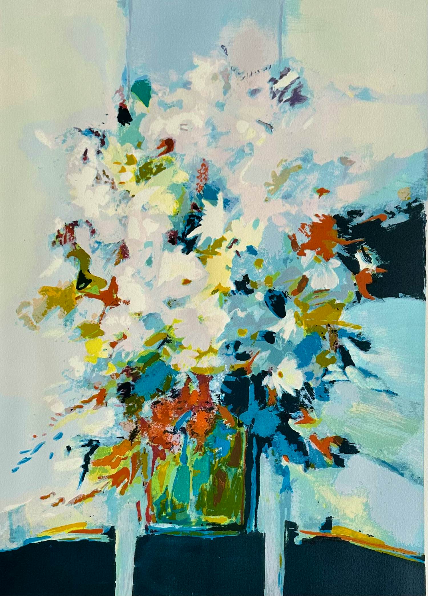 Wijnand Thönissen - Bloemen in vaas (1991) – zeefdruk 176/190 gesigneerd kopen? Bied vanaf 35!