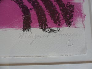 Margriet Thissen - Zeefdruk, Titel, "Asla". kopen? Bied vanaf 35!