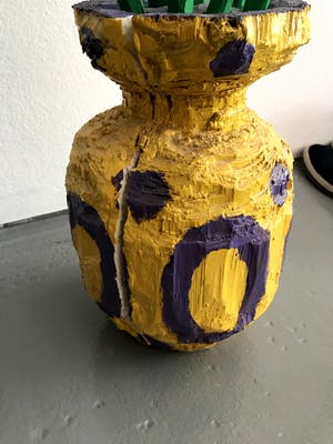 Peter Bastiaanssen - Rode Rozen in Gele Vaas - Hout kopen? Bied vanaf 1!