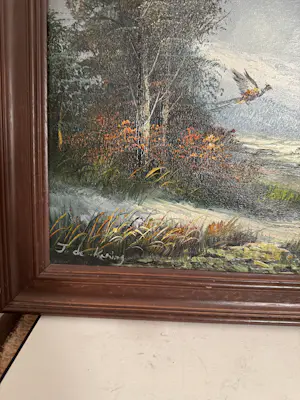 Jan Koning - Olieverfschilderij J. de Keining Fazant Vliegend 80 cm hoog kopen? Bied vanaf 20!