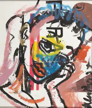 Peter Klashorst - Portret – Gemengde technieken op canvas – 77 x 66 cm kaufen? Bieten Sie von 340!
