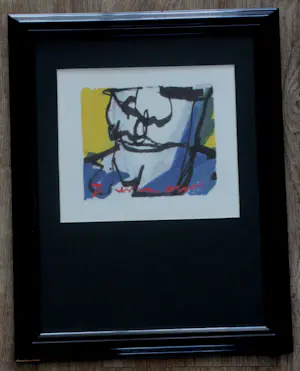 Buy Herman Brood - ingelijste zeefdruk: Portret? Bid from 50!