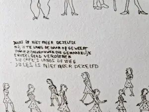 Nelleke Zandwijk - Leuke ets uit de serie "bij Jules & Alice IV" - zeer kleine oplage (20) - gesign kopen? Bied vanaf 36!