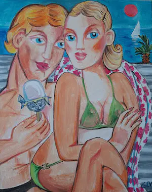 Elva Polyakova - Lovers aan zee kopen? Bied vanaf 50!