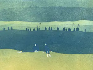 Koosje Wagenaar - handgesigneerde ets/aquatint | 'Another Sunday' | 1970 kaufen? Bieten Sie von 20!