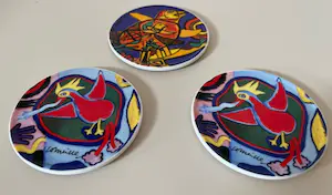 Corneille - Mok + drie onderzetters kopen? Bied vanaf 1!