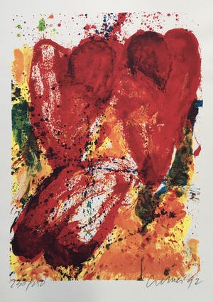 Jan Cremer - ‘Hartentulp’ - grote zeefdruk uit 1992. kopen? Bied vanaf 225!