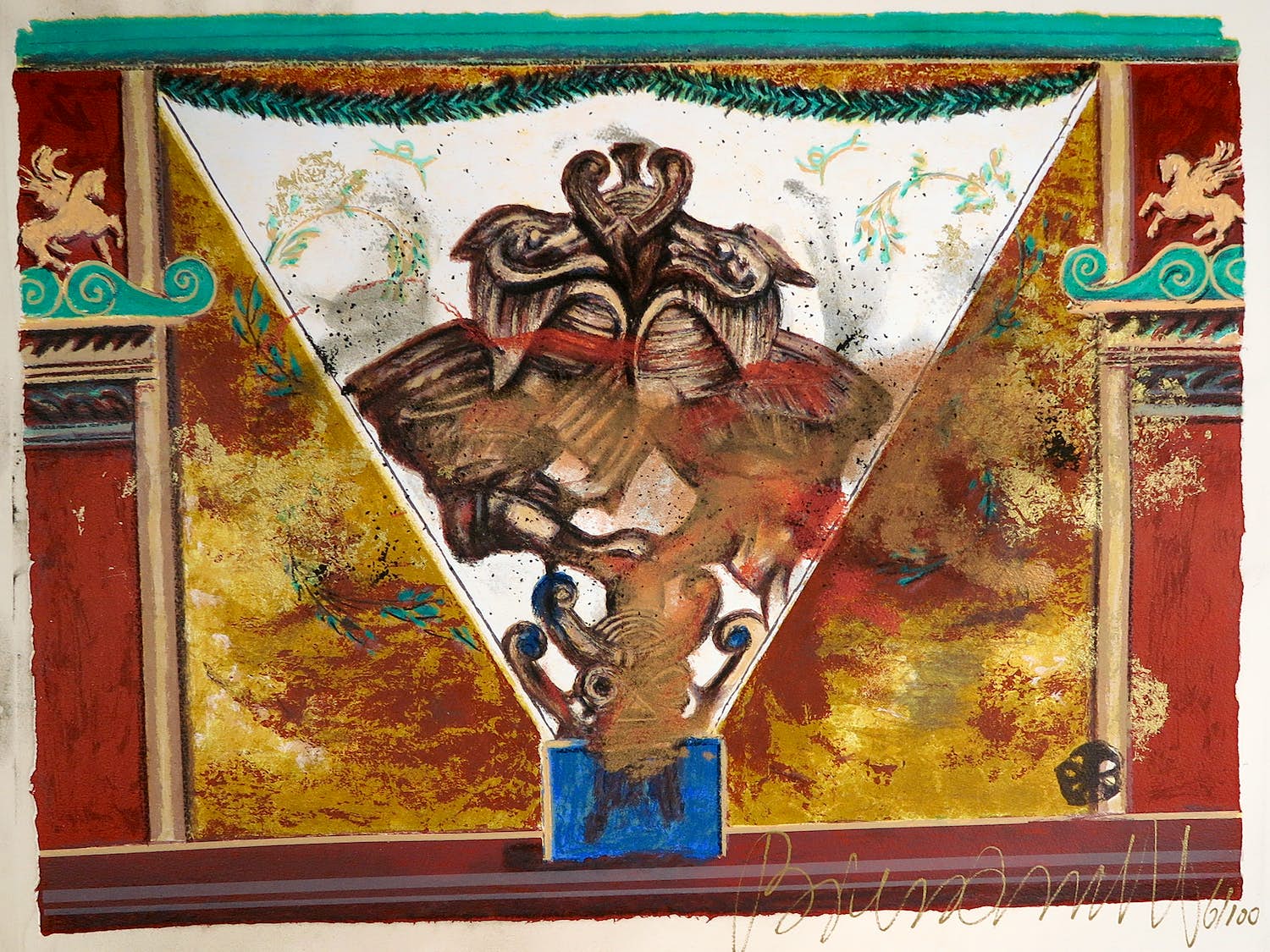 Gerti Bierenbroodspot - Zeefdruk, Paneel oker II kopen? Bied vanaf 1!