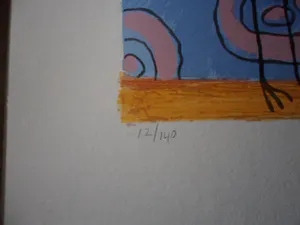 Ada Breedveld - Zeefdruk. Titel, "Hiep, Hiep, Hoera" . kopen? Bied vanaf 50!