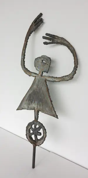 Albrecht Genin - Sculptuur van metaal, Tänzerin mit Rad kopen? Bied vanaf 500!