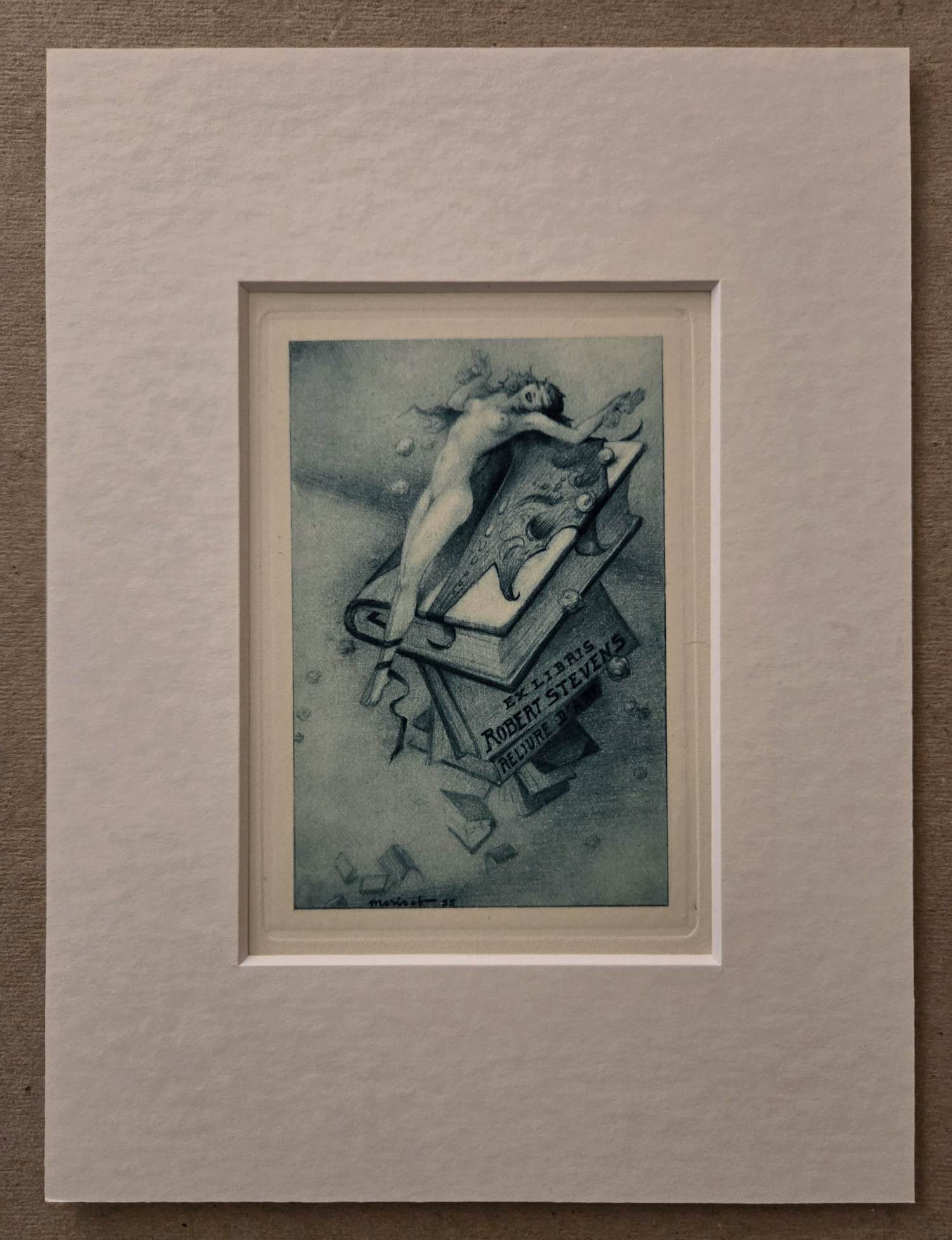 Jean Morisot - Erotisch werk. Vrouw op boek. kopen? Bied vanaf 55!