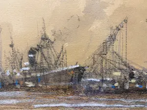 Wim Bos - Rotterdams havengezicht kopen? Bied vanaf 1!