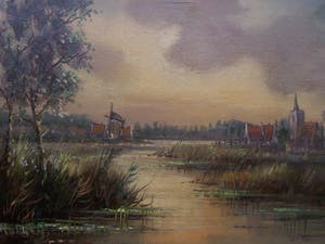 Hermanus Cornelis Hokken - Dorp aan het water kopen? Bied vanaf 40!