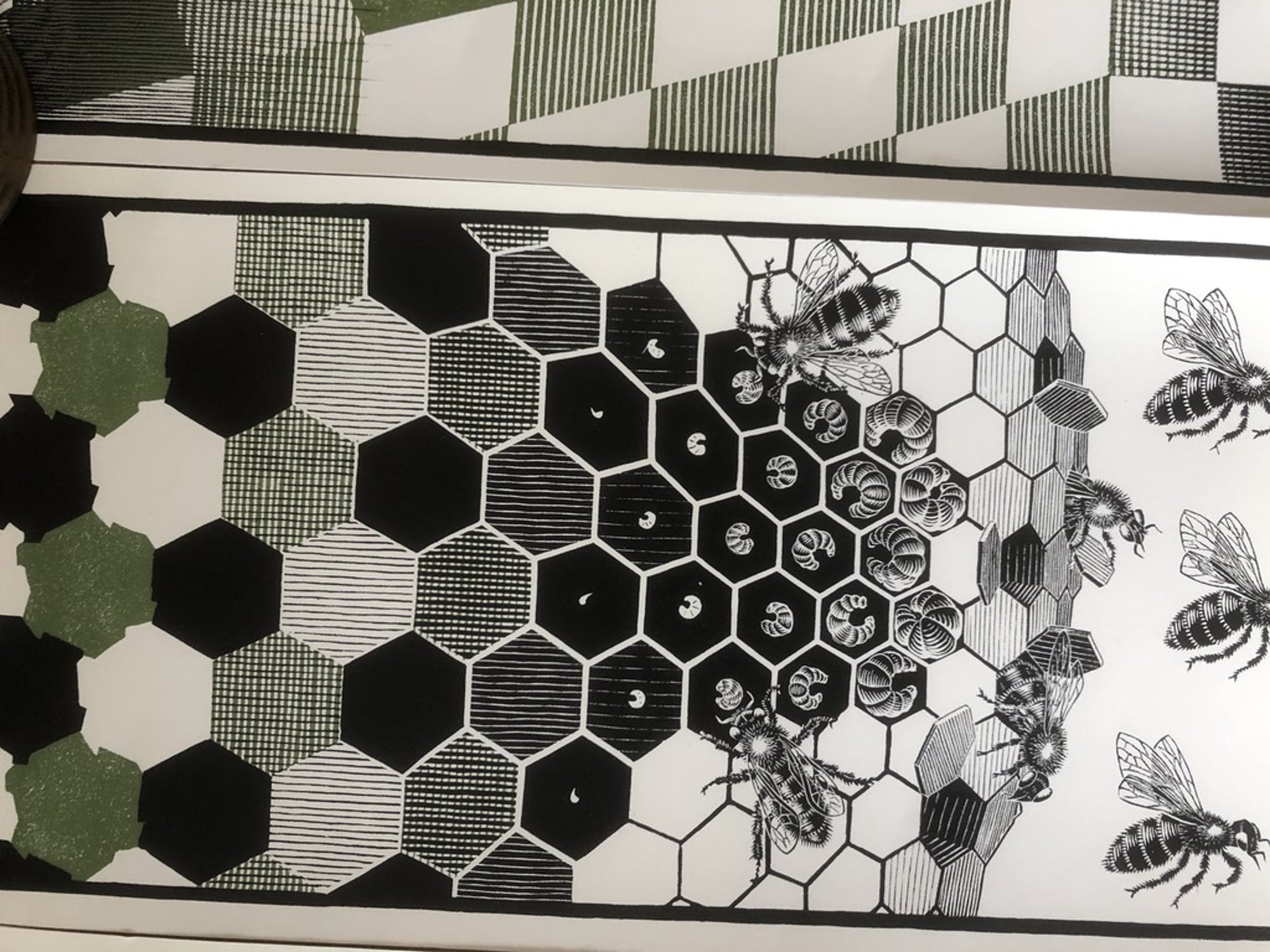 M.C. Escher M.C Escher Metamorphose Lithograph 1972 C.w