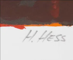 Henri Hess - Zeefdruk, Klaprozen kopen? Bied vanaf 1!