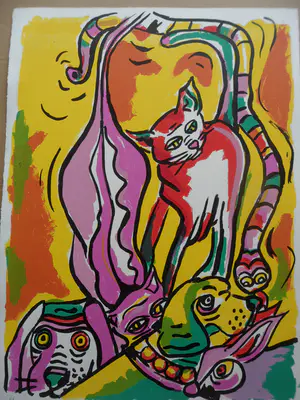 Anke Peddemors - Zeefdruk, dieren kopen? Bied vanaf 30!