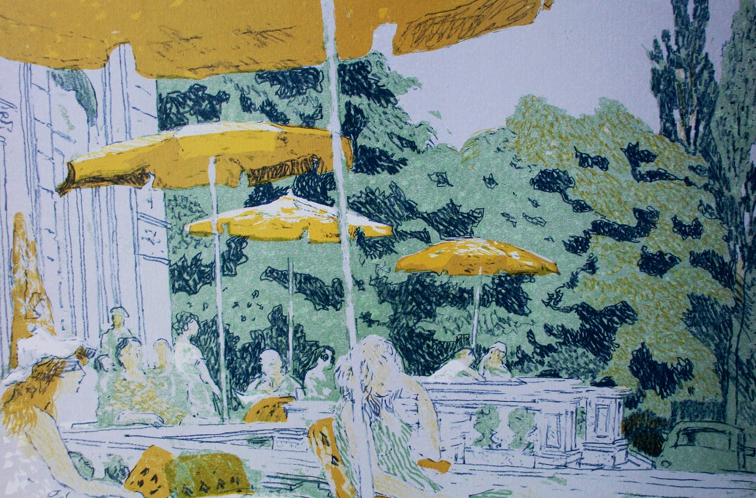 Theo Kurpershoek - Litho: Vondelpark - 1982 verkocht voor € 49!