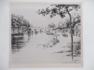 AcheterEugène Béjot - Le Quai des Celestins Paris - Ets? Enchérissez de 90!