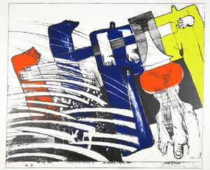 Hannes Postma - Litho, Essay in Ballistics II verkocht voor € 40!