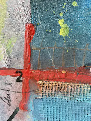 Theo Koster - Zeefdruk en collage op doek - Zonder titel (met ophangsysteem) kopen? Bied vanaf 40!