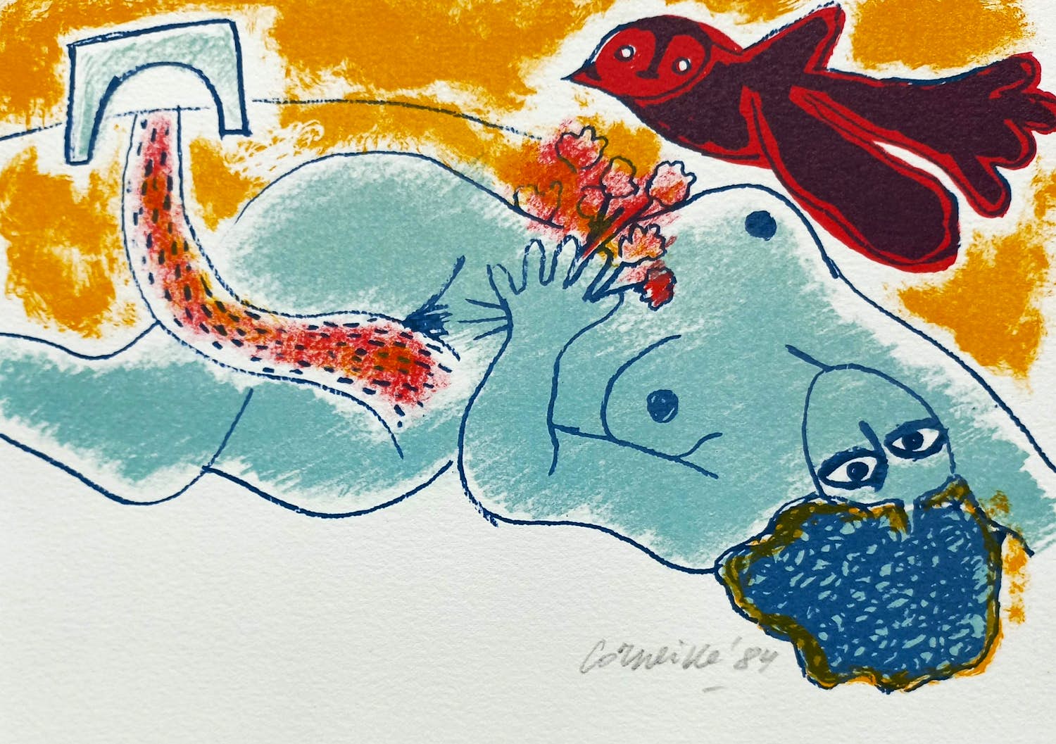 Corneille - Minuit, litho verkocht voor € 150!