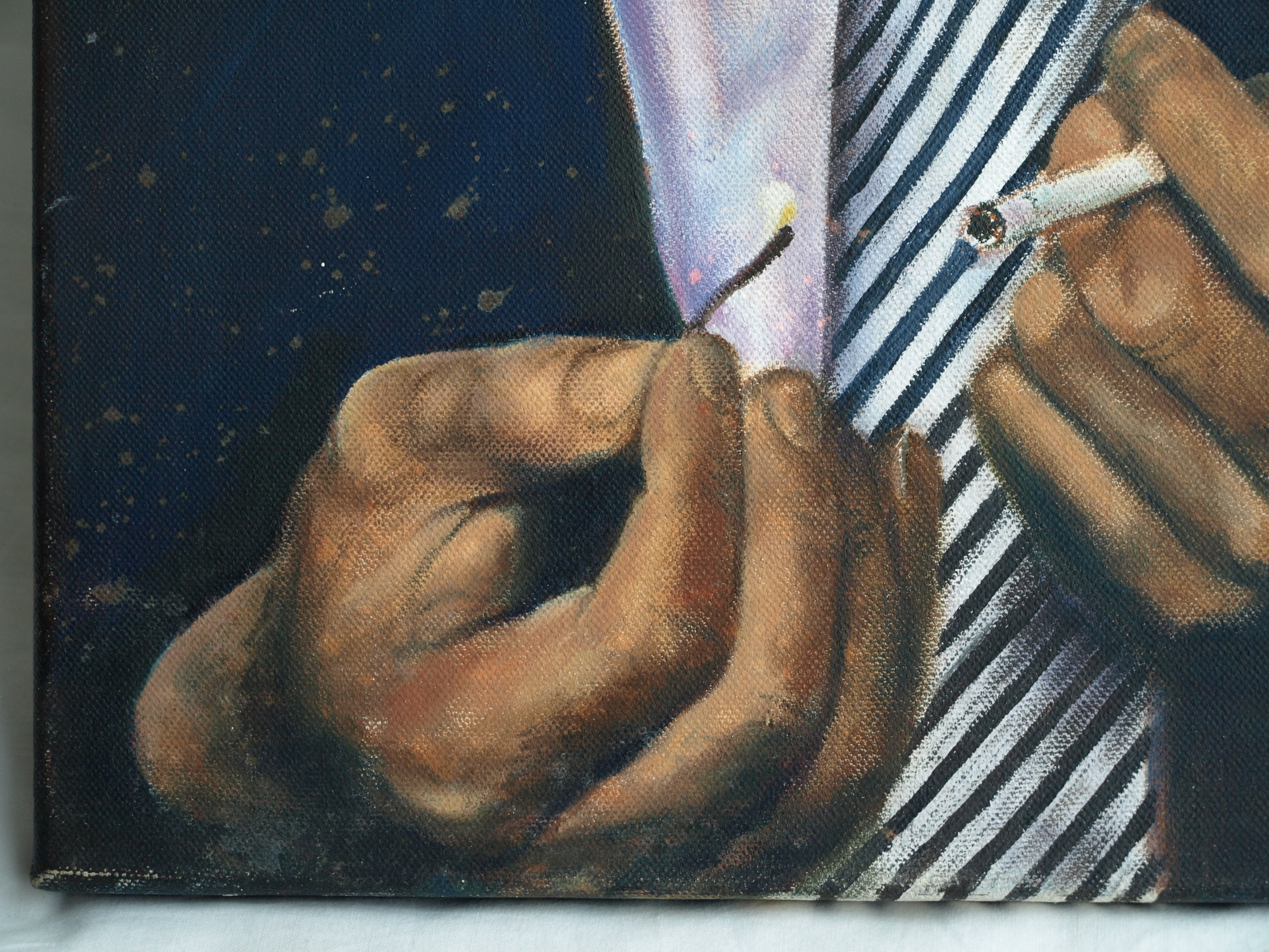 Niet of onleesbaar gesigneerd - Acrylverf op doek , Bryan Ferry ? – 60 x 50 cm - 2005 kopen? Bied vanaf 1!