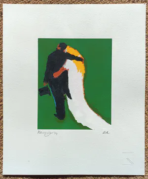 Toon Hermans - Bruidspaar, zeefdruk kopen? Bied vanaf 125!