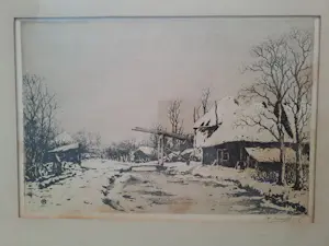 Herman Heuff - winterlandschap kopen? Bied vanaf 30!