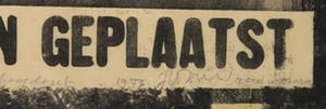 Toon Wegner - Hout- en linosnede, Militair Schietterrein kopen? Bied vanaf 20!