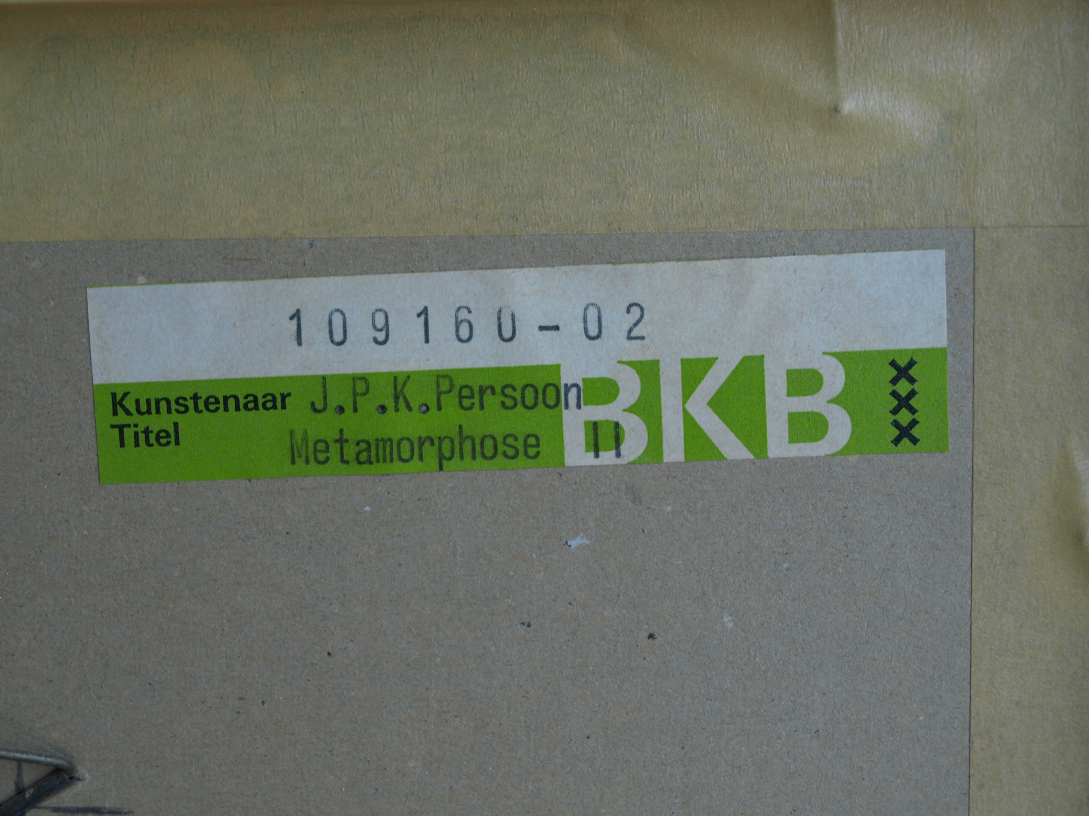 Kars Persoon - Glasverf op papier , Metamorphose II – gesigneerd & ingelijst – 1985  kopen? Bied vanaf 1!