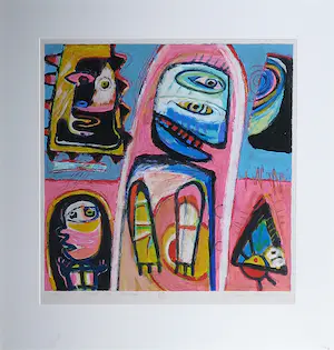 Henk Vierveijzer - Zeefdruk, Oma ze toren - Ingelijst kopen? Bied vanaf 50!