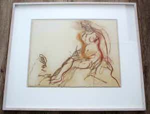 Ger Lataster - Batseba (1991) - Houtskool op papier (groot) verkocht voor € 450!