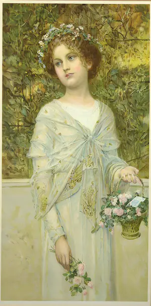 Niet of onleesbaar gesigneerd - Lot van twee litho's, Meisje met bloemen en dame met koffie - Ingelijst kopen? Bied vanaf 1!