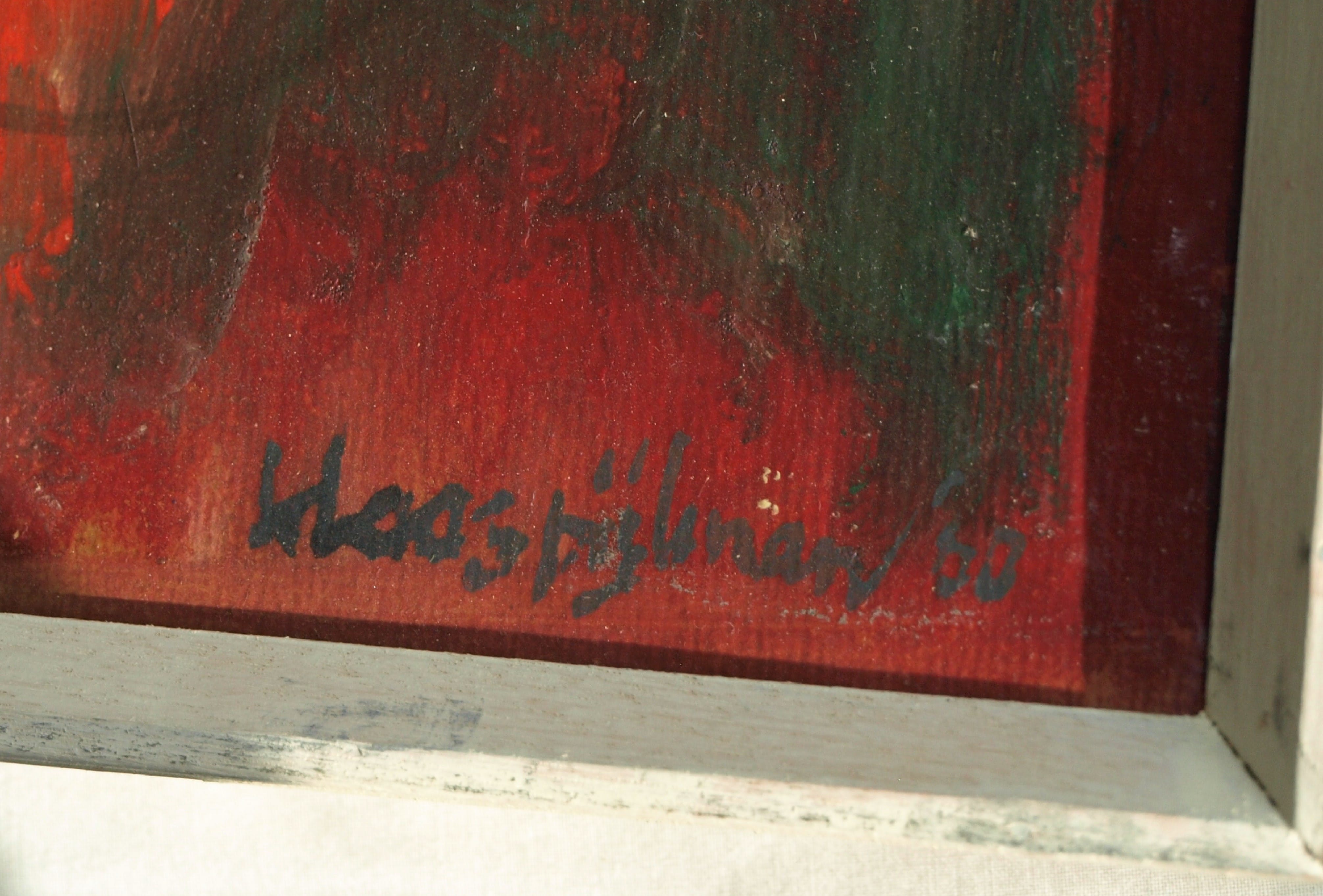 Klaas Pijlman - Olieverf op board , Bosgezicht – ingelijst – 1960 – ‘Bergense School’ kopen? Bied vanaf 190!