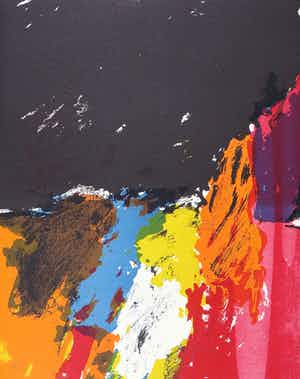 Eugene Brands - Litho, Streaming against black verkocht voor € 1!