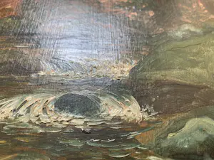 Wilhelm Pramme - Boslandschap met beek en brug kopen? Bied vanaf 100!