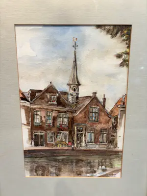 Buy Henk Hilterman - Stadsgezicht kolksluis spaarndam? Bid from 50!