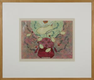 Ellen van Toor - Zeefdruk, Vogelstoel - Ingelijst kopen? Bied vanaf 35!