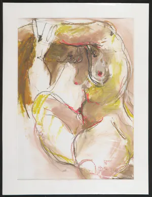 Franscz Witte - Gemengde techniek op papier, Abstract naakt kopen? Bied vanaf 1!