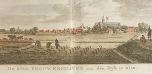 Isaac Tirion - Brouwershaven Tirion Oude Gravure 1755 kopen? Bied vanaf 25!