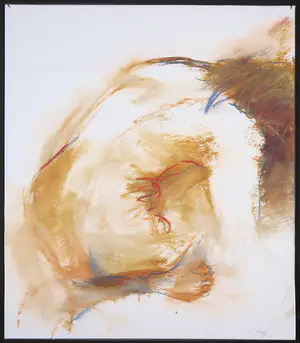 Franscz Witte - Gemengde techniek op papier, Voorovergebogen naakt kopen? Bied vanaf 1!