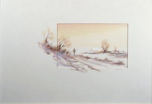 Niet of onleesbaar gesigneerd - Aquarel en krijt, Jager - Ingelijst kopen? Bied vanaf 1!