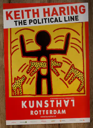 Keith Haring - Poster/affiche: The political line - 2015/2016 kopen? Bied vanaf 25!